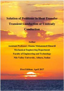 Solution of Problems in Heat Transfer Transient