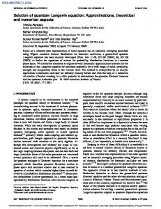 Solution of quantum Langevin equation