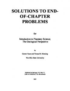 SOLUTIONS TO END- OF-CHAPTER PROBLEMS