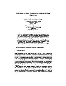 Solutions to Key Exposure Problem in Ring ... - Semantic Scholar