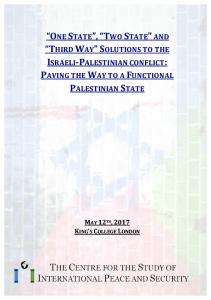 solutions to the israeli-palestinian conflict