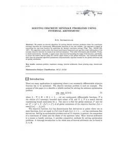 Solving discrete minimax problems using interval arithmetic