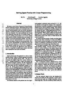 Solving Jigsaw Puzzles with Linear Programming