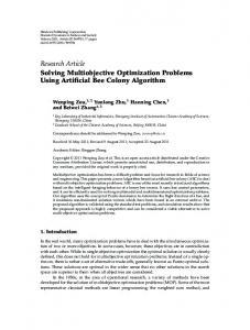 Solving Multiobjective Optimization Problems Using Artificial Bee ...