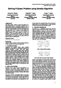 Solving N Queen Problem using Genetic Algorithm