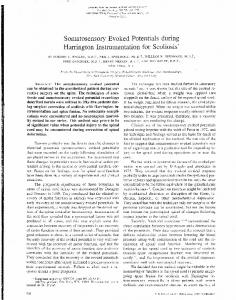 Somatosensory Evoked Potentials during Harrington ...