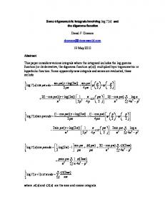 Some new integrals involving