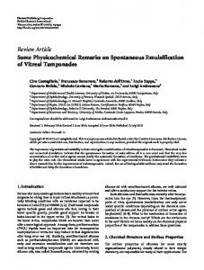 Some Physicochemical Remarks on Spontaneous Emulsification of