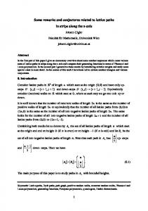 Some remarks and conjectures related to lattice paths in strips