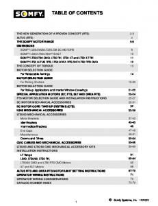 Somfy Motor Catalog - us