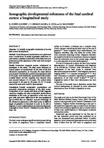 Sonographic developmental milestones of the ... - Wiley Online Library