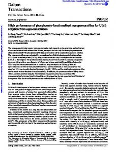 sorption from aqueous solution