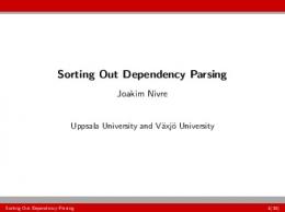 Sorting Out Dependency Parsing