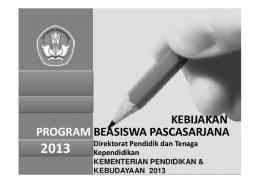 Sosialisasi Beasiswa BPPDN DIKTI