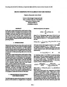 Sound Morphing With Gaussian Mixture Models