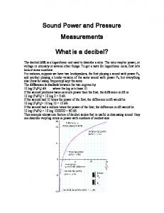 Sound Power and Pressure Measurements