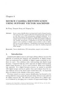 Source Camera Identification Using Support Vector Machines