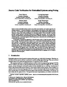 Source Code Verification for Embedded Systems using Prolog - arXiv