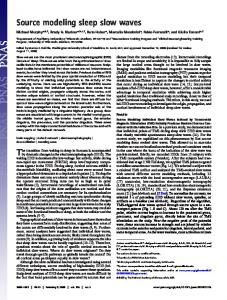 Source modeling sleep slow waves