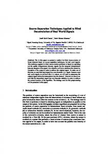 Source separation techniques applied to blind deconvolution ... - eurasip