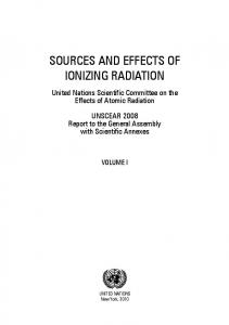 SOURCES AND EFFECTS OF IONIZING RADIATION