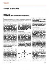 Sources of evidence - Nature