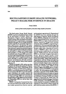 SOUTH-EASTERN EUROPE HEALTH NETWORK: POLICY DIALOG ...