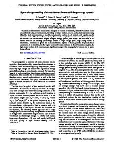 Space charge modeling of dense electron beams with ... - inspire-hep