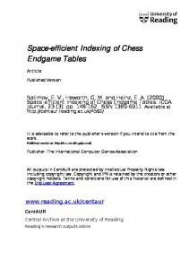 Space-efficient Indexing of Chess Endgame Tables