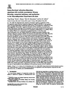 Space-fractional advection-dispersion equations