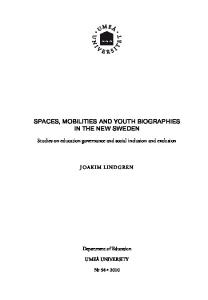 spaces, mobilities and youth biographies in the ... - UmU DiVA portal