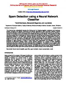 Spam Detection using a Neural Network Classifier (PDF Download ...