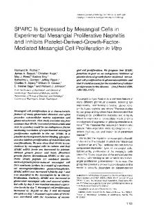 SPARC Is Expressed by Mesangial Cells in ... - Europe PMC