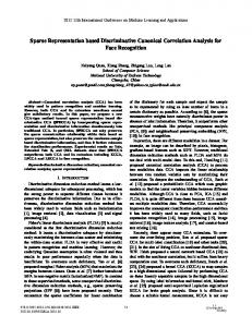 Sparse Representation Based Discriminative Canonical Correlation ...