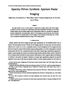 Sparsity-Driven Synthetic Aperture Radar Imaging