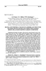 SPATIAL AND TEMPORAL CHANGES IN ASSEMBLAGE ...