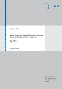 Spatial Decentralization and Program Evaluation - Semantic Scholar