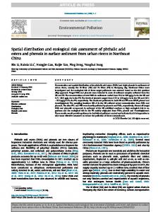 Spatial distribution and ecological risk assessment of