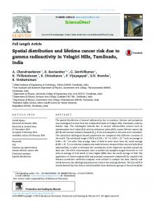 Spatial distribution and lifetime cancer risk due to gamma ... - Core