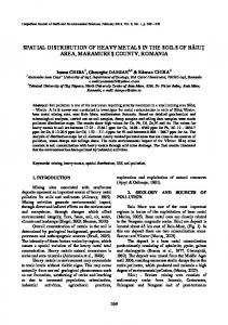 spatial distribution of heavy metals in the soils of