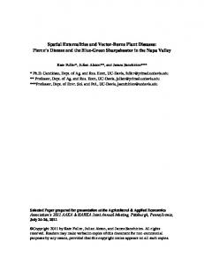 Spatial Externalities and Vector-Borne Plant ... - AgEcon Search