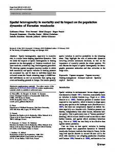 Spatial heterogeneity in mortality and its impact on ... - Olivier Gimenez