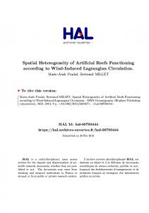 Spatial Heterogeneity of Artificial Reefs Functioning ...