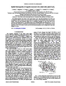 Spatial inhomogeneity of magnetic moments in the cobalt oxide spinel ...