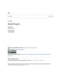 Spatial Inquiry - New Prairie Press