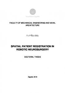 SPATIAL PATIENT REGISTRATION IN ROBOTIC NEUROSURGERY