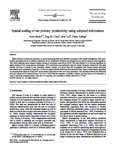 Spatial scaling of net primary productivity using subpixel information