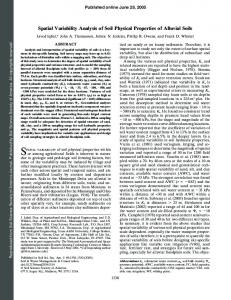 Spatial Variability Analysis of Soil Physical Properties of Alluvial Soils