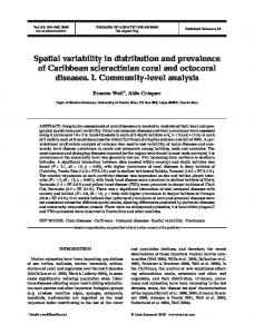 Spatial variability in distribution and prevalence of Caribbean