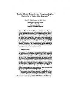 Spatial Views: Space-Aware Programming for Networks of Embedded ...